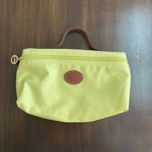 Longchamp Yellow Nylon Le Pliage Cosmetic Bag